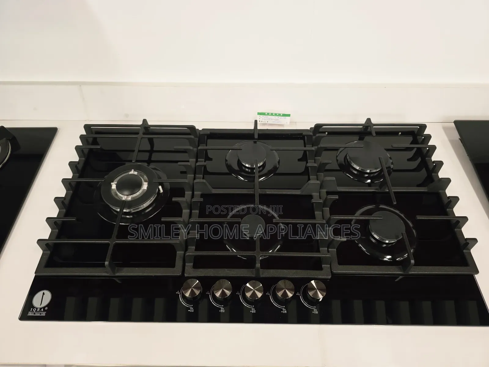 20% Discount on Iqra 90cm*60cm Glass Full Gas Built in Hob Black Color