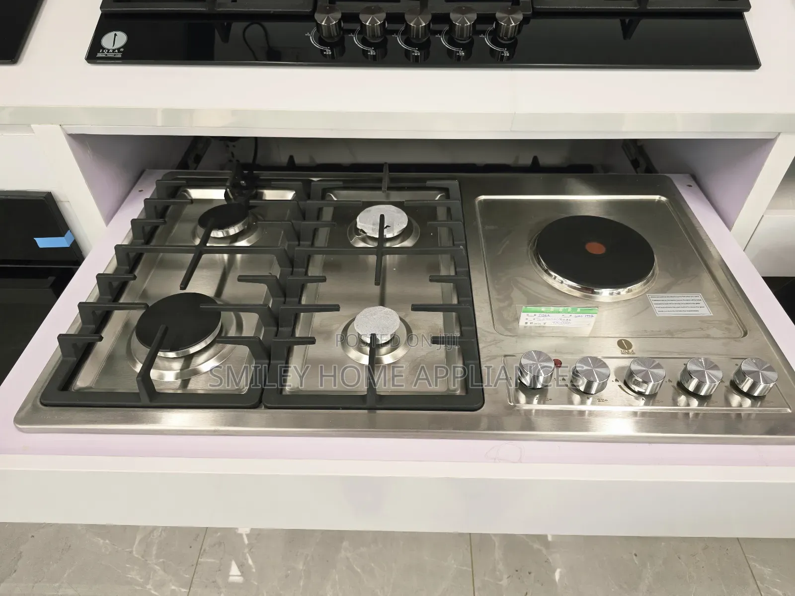 Brand New 90cm by 60cm Iqra 5 Burner Stainless Steel Built-in Hob