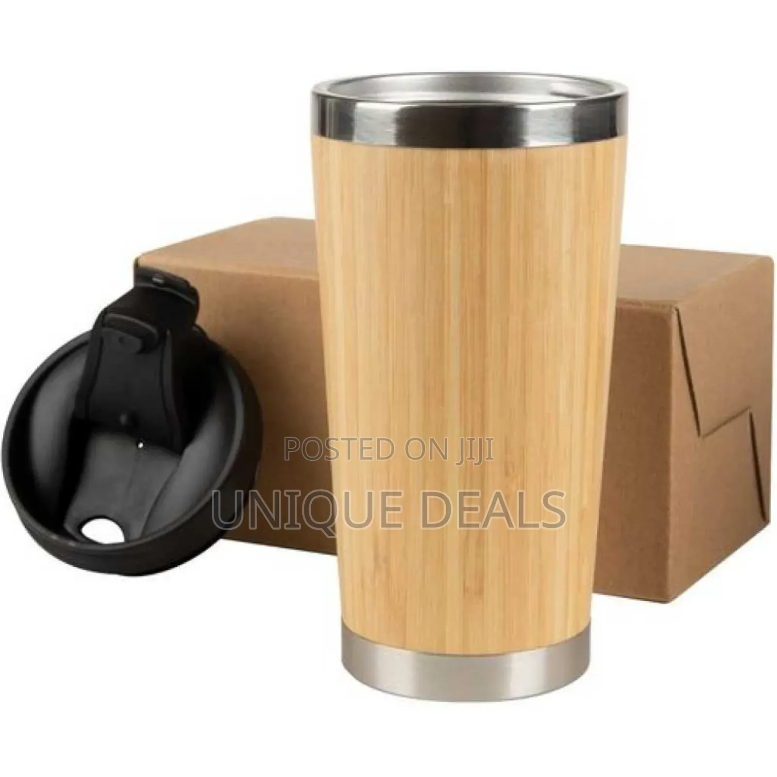 Stainless Steel Bamboo Travel Mug