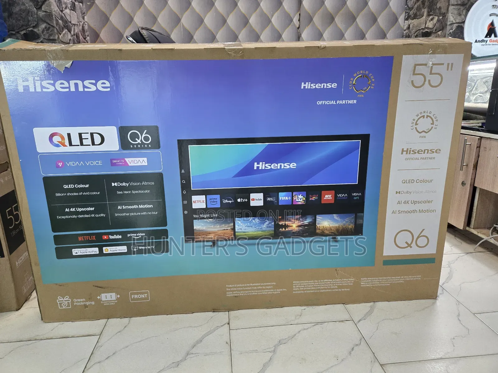 Hisense 55 Inch Qled Quantum Dot Q6q Series Smart Tv Brand New Tv