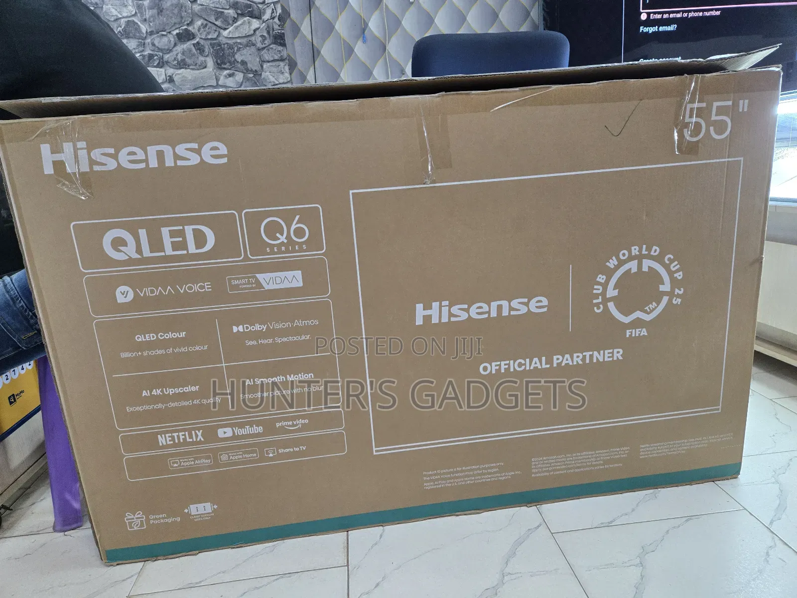 Hisense 55 Inch Qled Quantum Dot Q6q Series Smart Tv Brand New Tv