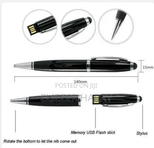 128gb Flash Drive Ballpoint Pen Black