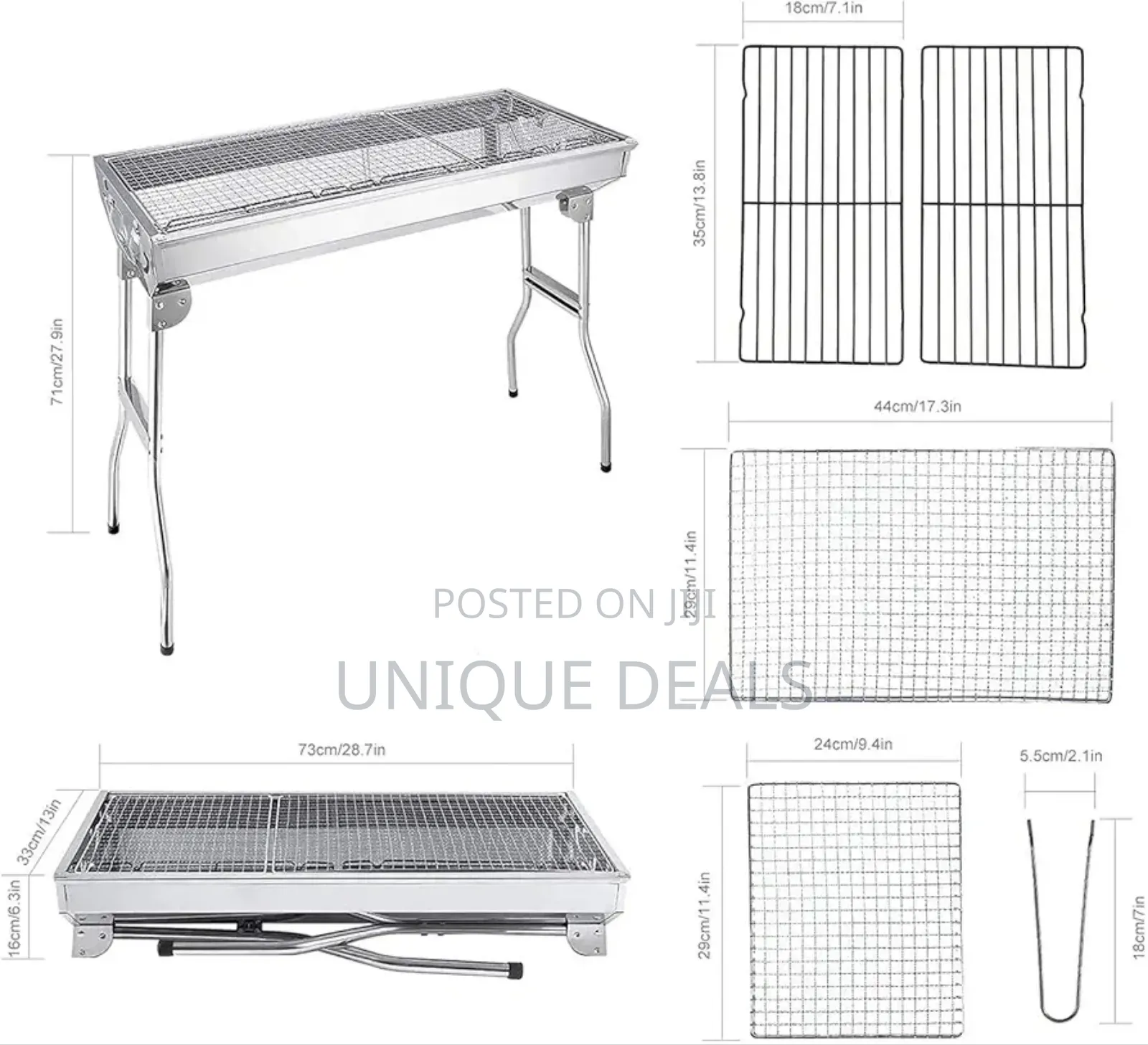 Charcoal Grill, Barbecue Grill Stainless Steel BBQ Smoker