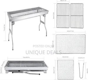 Charcoal Grill, Barbecue Grill Stainless Steel BBQ Smoker