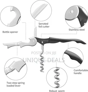 Corkscrew,3 in 1 Wine Opener, Bottle Opener and Foil Cutter