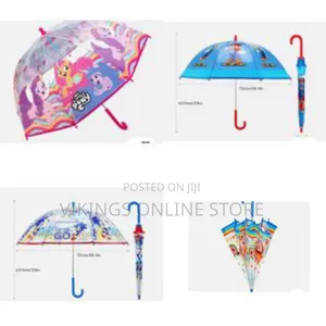 Auto Open Straight Kids Umbrella With Folding Handle for Toddlers Boys