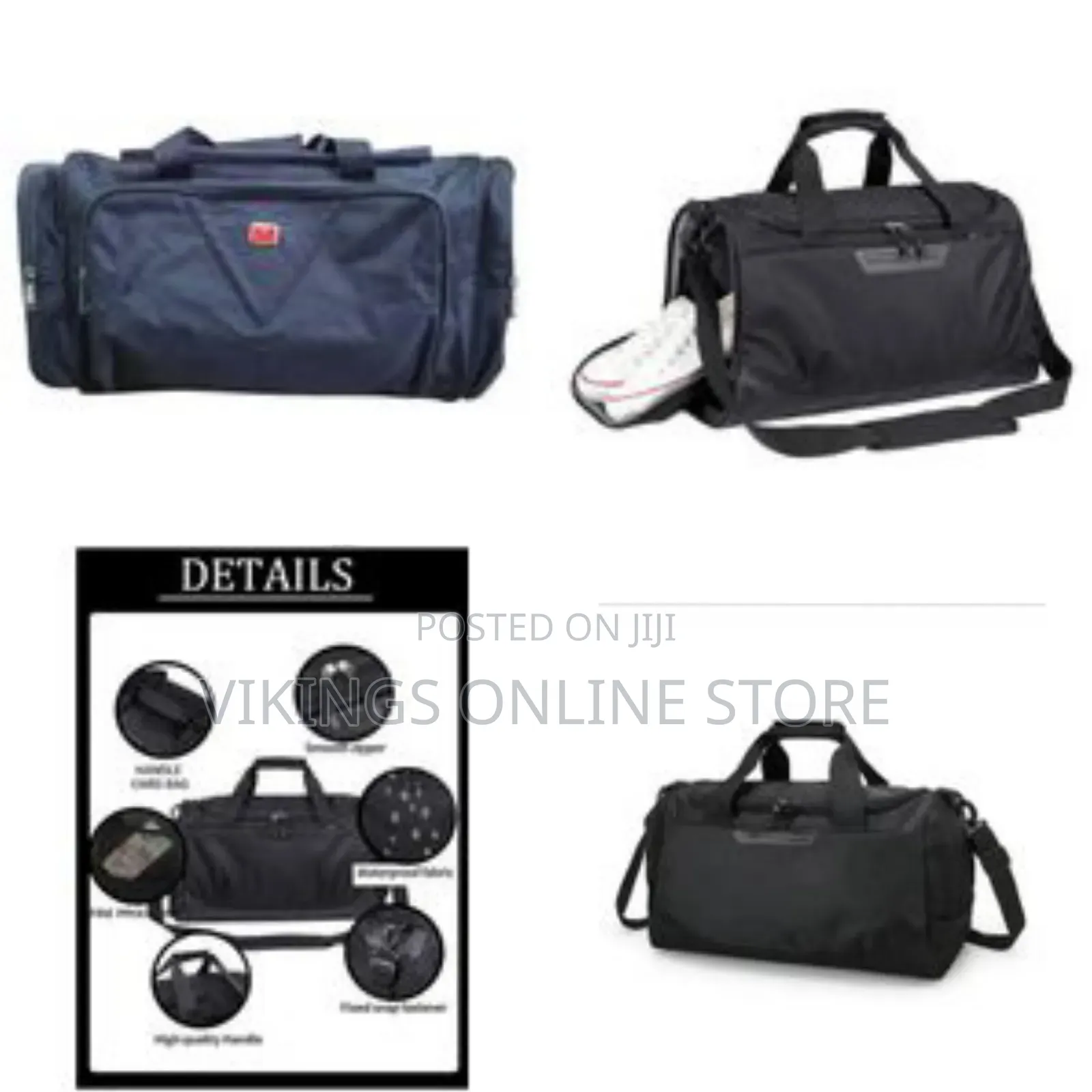 Travel Duffle Waterproof Overnight Carryon Weekender Bag Lightweight