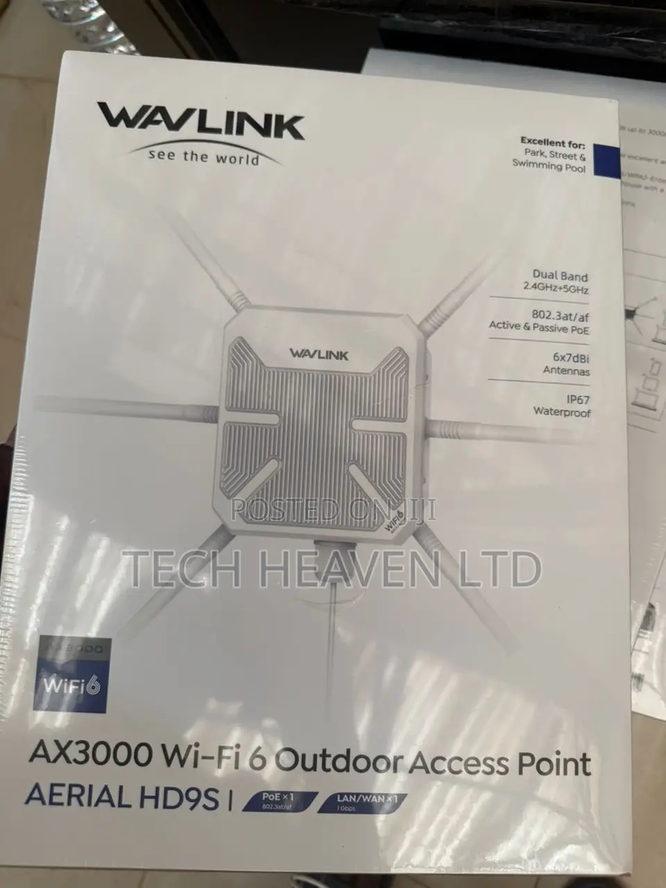 Wavlink Ax3000 Hd9s Outdoor Wifi 6 Access Point - Waterproof Ip67