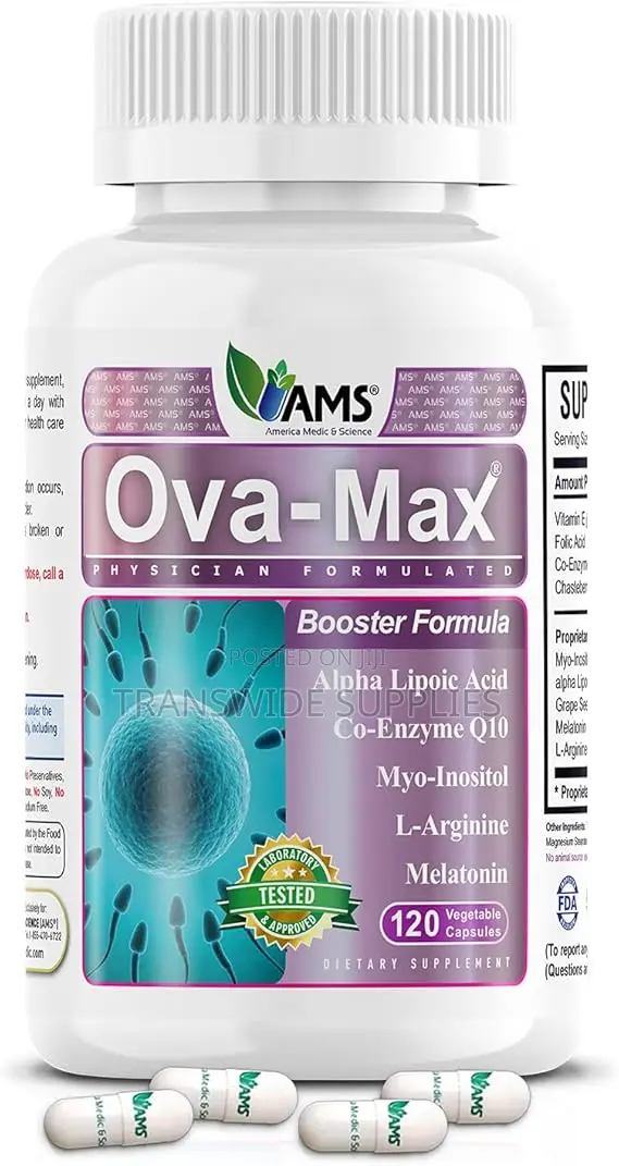 Ams Ova-Max Prenatal Vitamins 120caps - Boosts Fertility and Ovulation