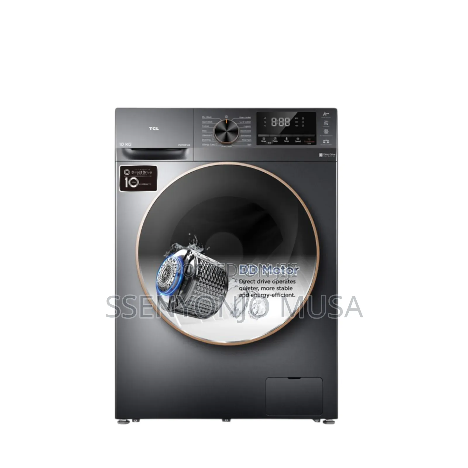 TCL 10kg Front Load Washing Machine – Inverter Direct Drive Motor, 15-