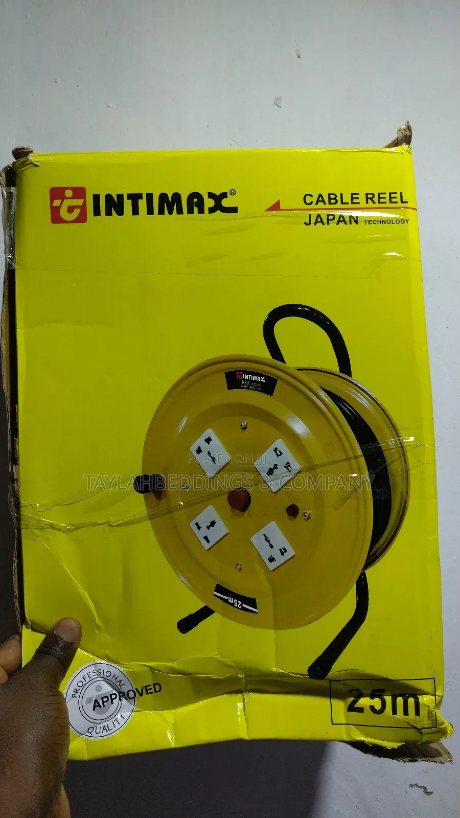 Intimax Industrial 25m Extension Cable Reel Japan Technology 4way