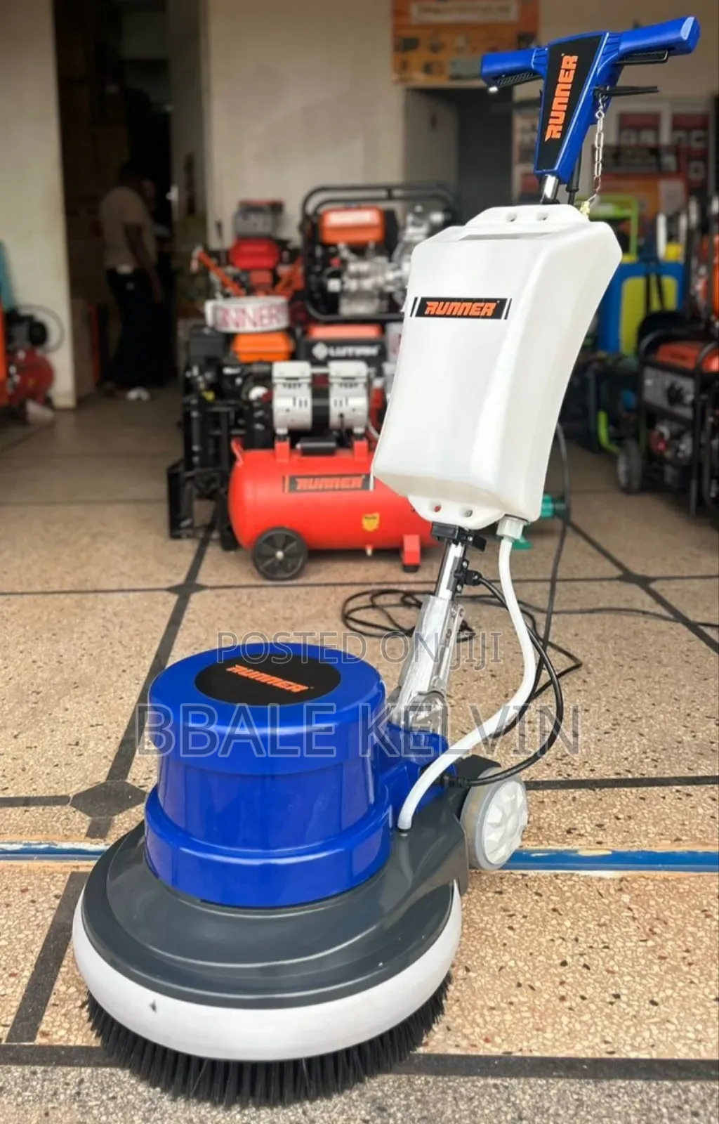 Runner Floor Scrubber With 3 Pads High Durable and 100% Copper Motor