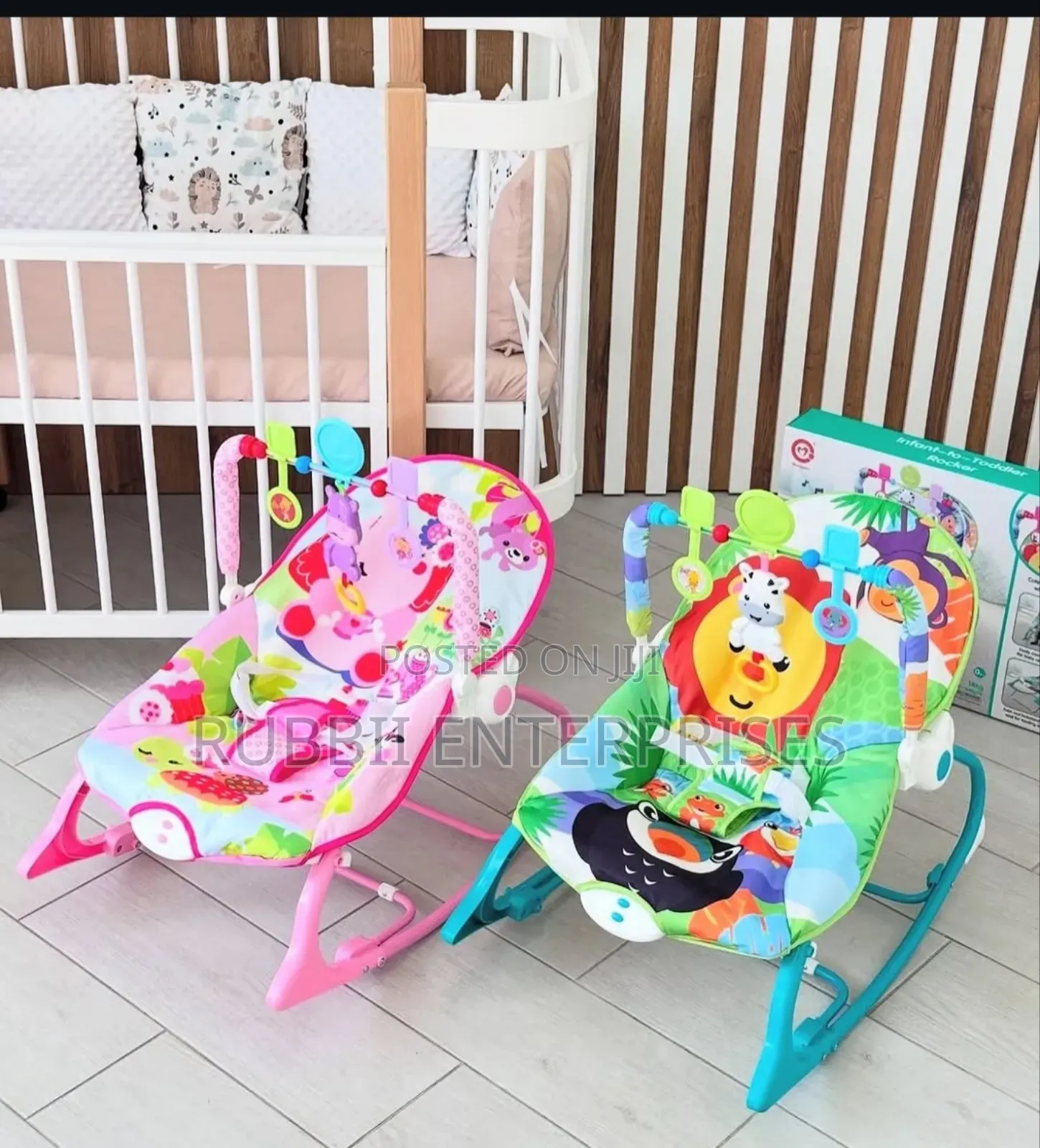Baby Swing Rocker ~ Pink/Green