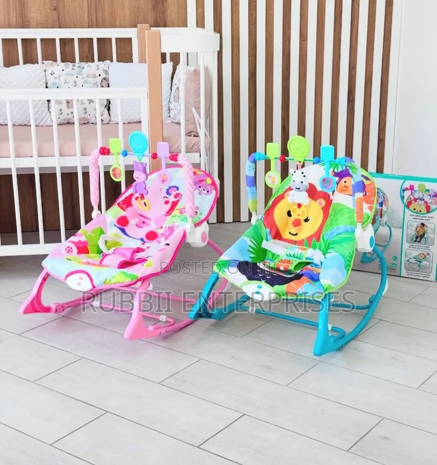 Baby Swing Rocker ~ Pink/Green