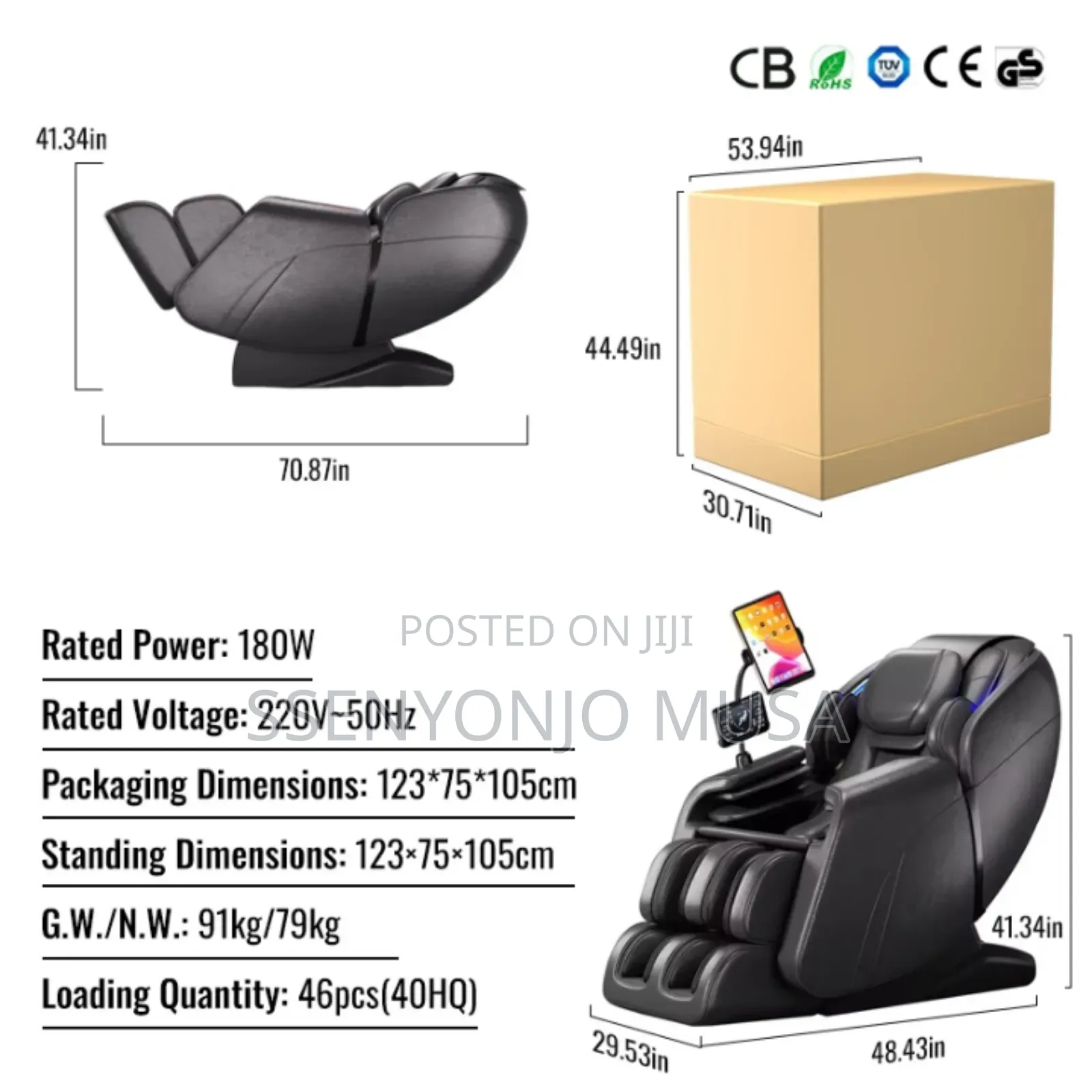 Zero Gravity Luxury Massage Chair -8d Electric Recliner Sofa