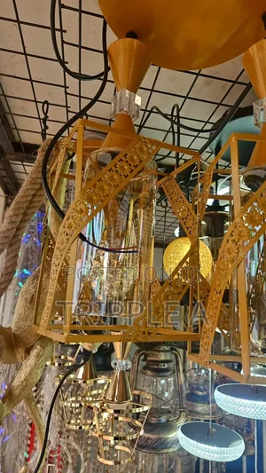 Golden Geometric Metal Pendant Light