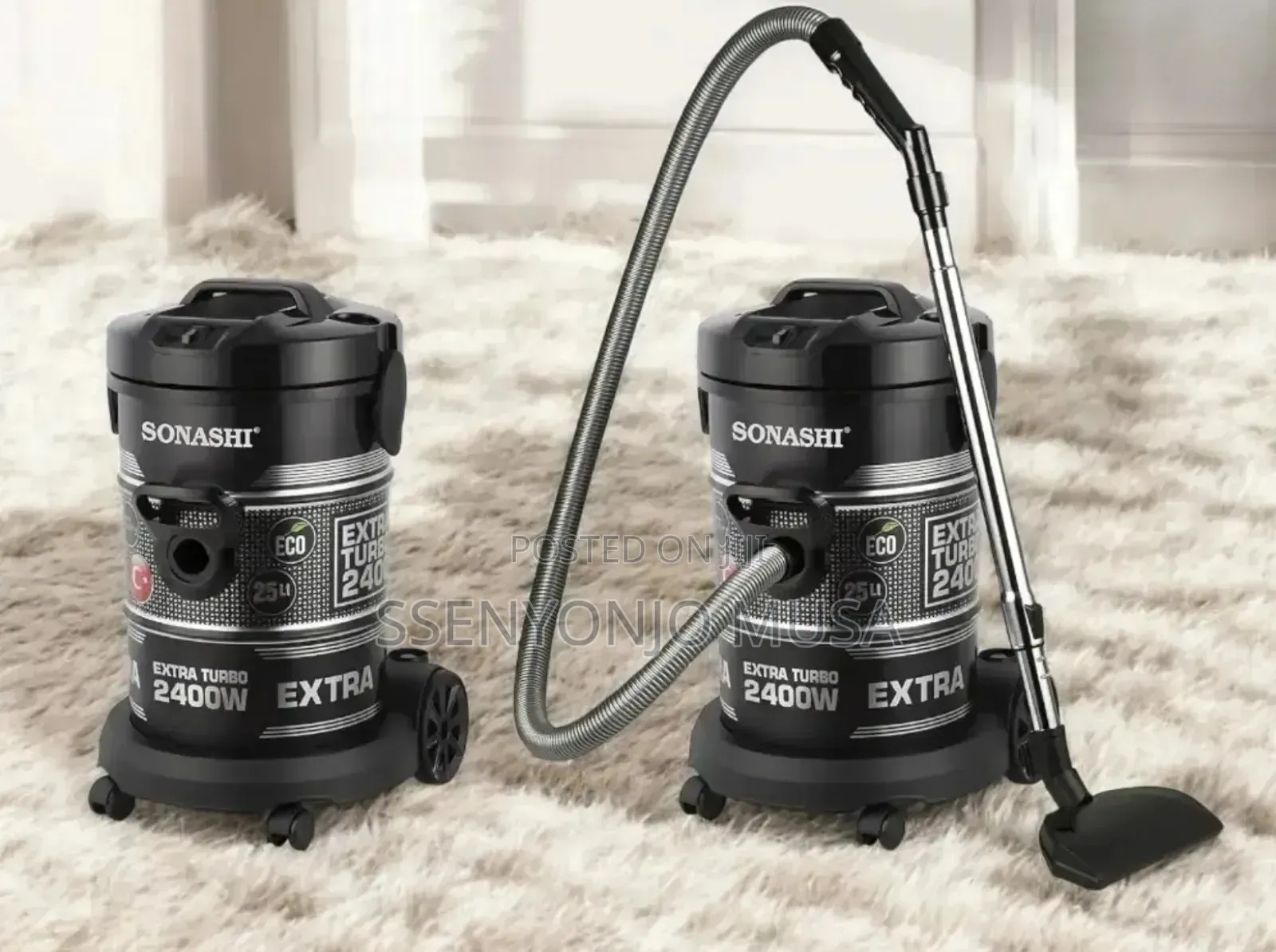 Sonashi 25l Drum Vacuum Cleaner – 2400w Strong Suction, Multi-stage.