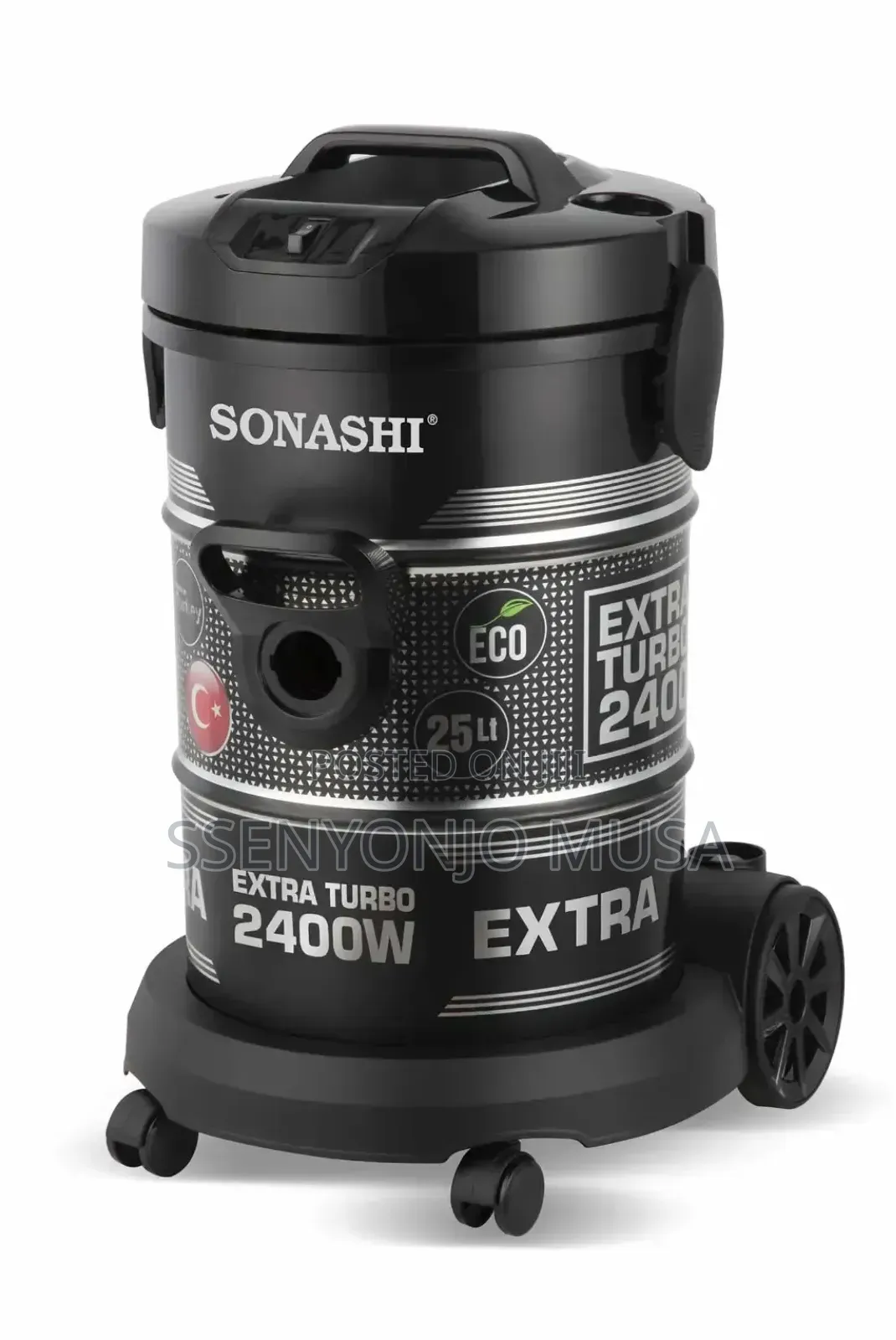 Sonashi 25l Drum Vacuum Cleaner – 2400w Strong Suction, Multi-stage.