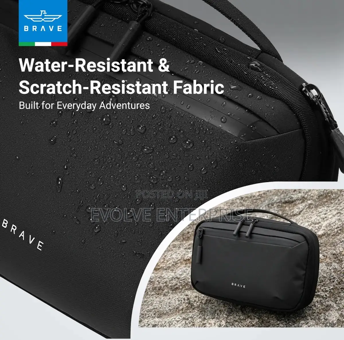 Brave Travel Tech Pouch Organizer Bag With Back Compartment
