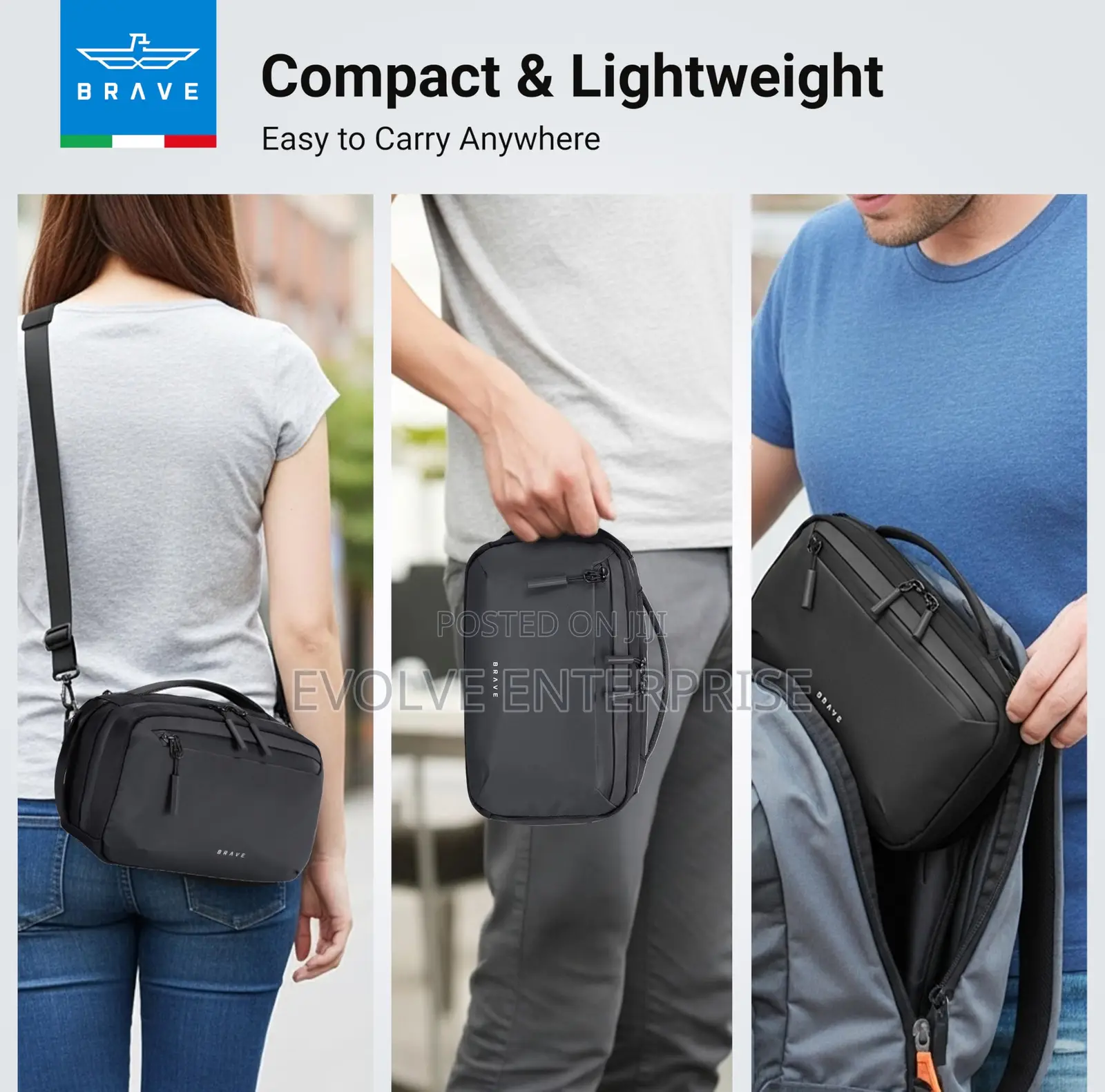 Brave Travel Tech Pouch Organizer Bag With Back Compartment