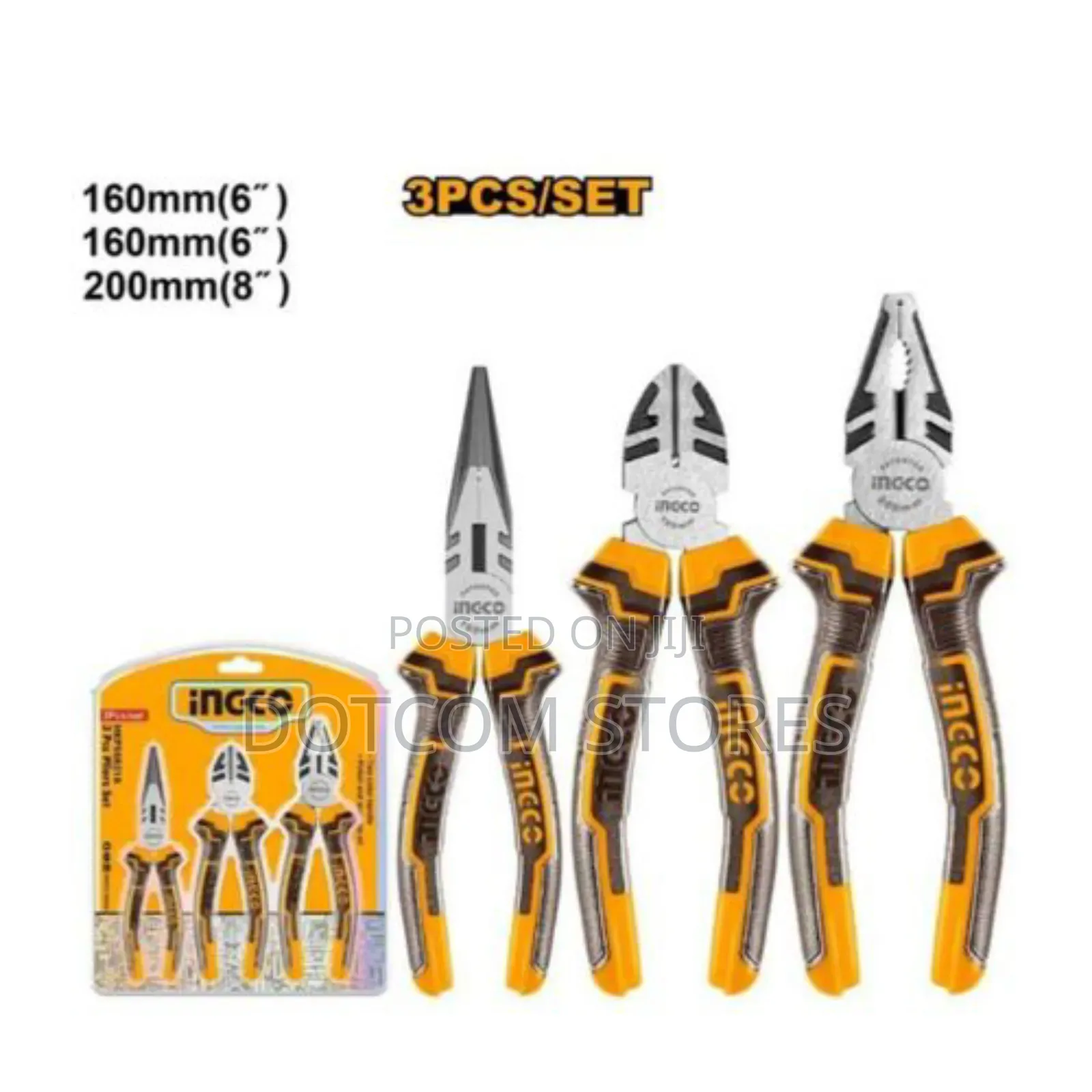 Ingco 3 PCS High Leverage Pliers Set Insulated Pliers