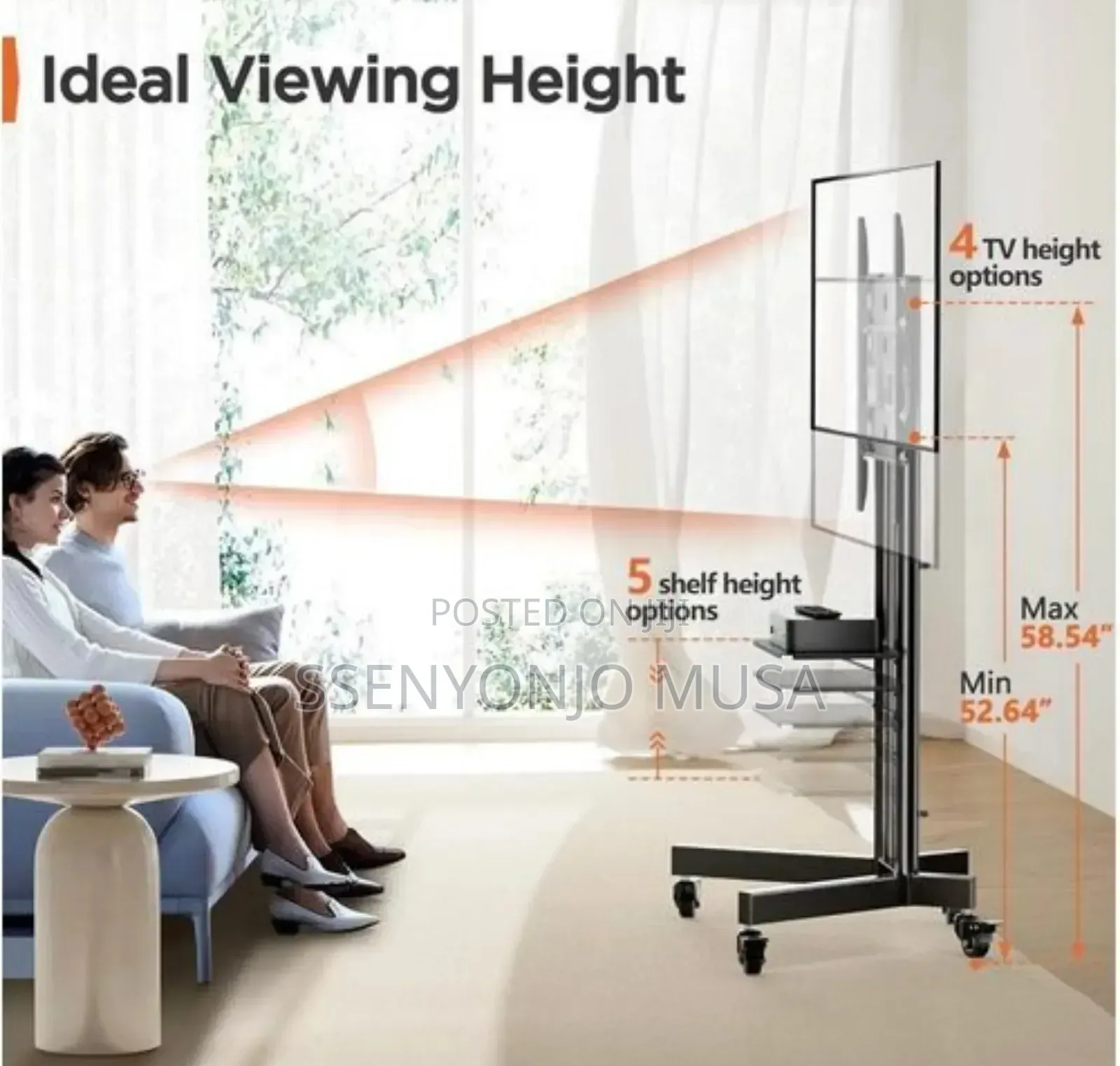 Rolling Tv Stand For 32-85" Screens
