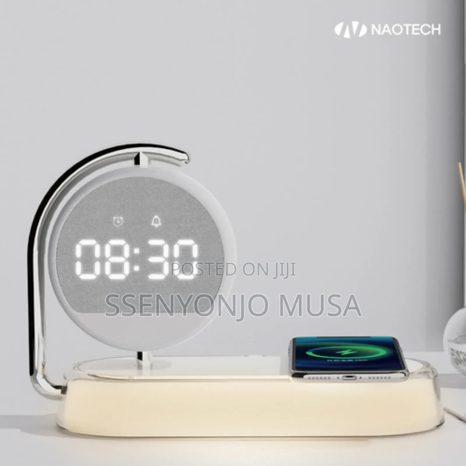3-in-1 Led Lamp | Wireless Charger, Alarm Clock Dimmable-