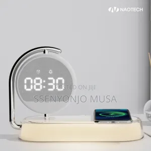 3-in-1 Led Lamp | Wireless Charger, Alarm Clock Dimmable-