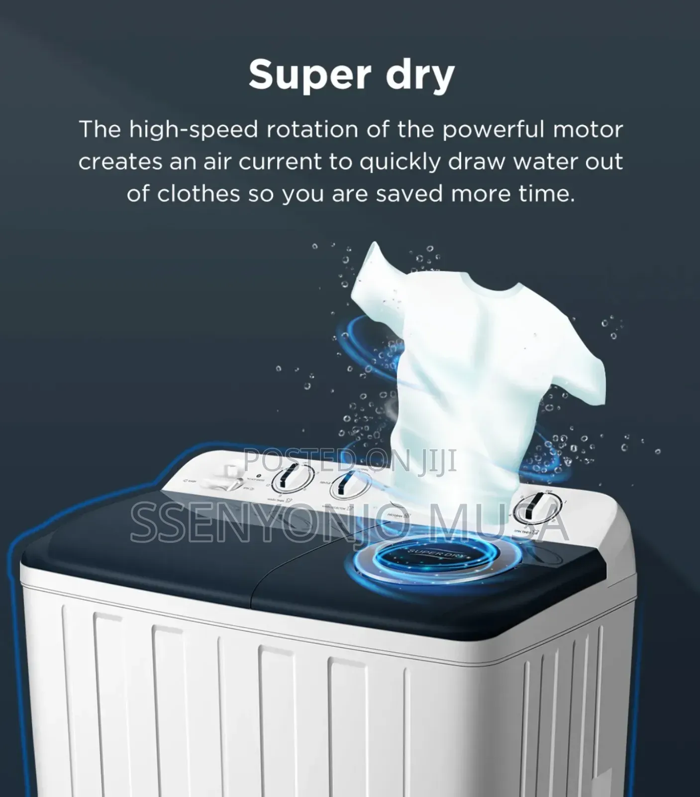 TCL 7kg Twin Tub Semi-Automatic Washing Machine – Top Load, Powerful.