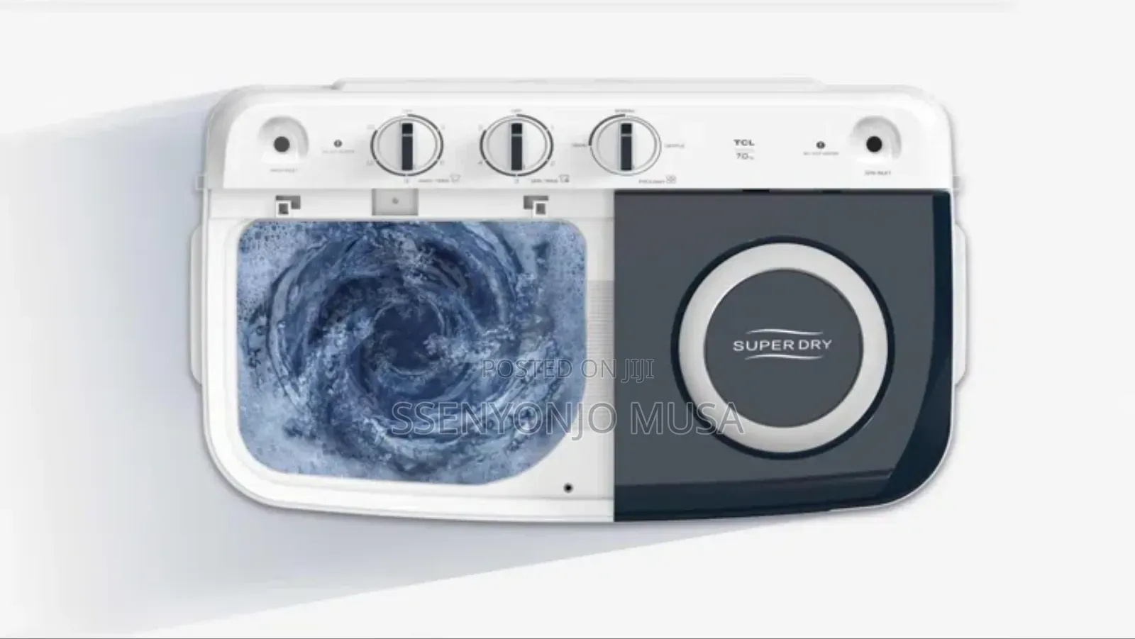 TCL 10kg Twin Tub Semi-Automatic Washing Machine – Top Load, Shower-