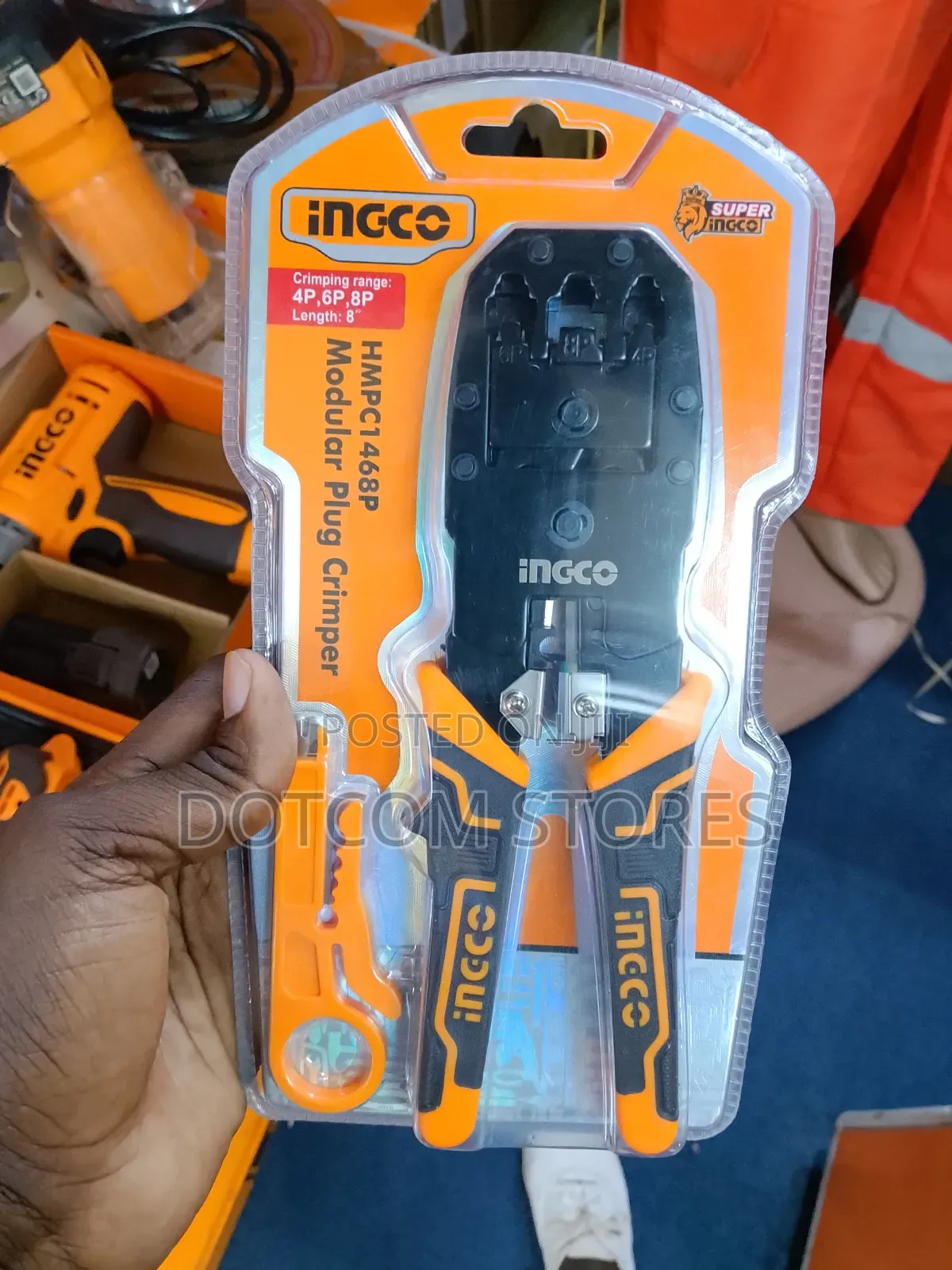 200mm Ingco Modular Plug Crimper (Model Hmpc1468p),