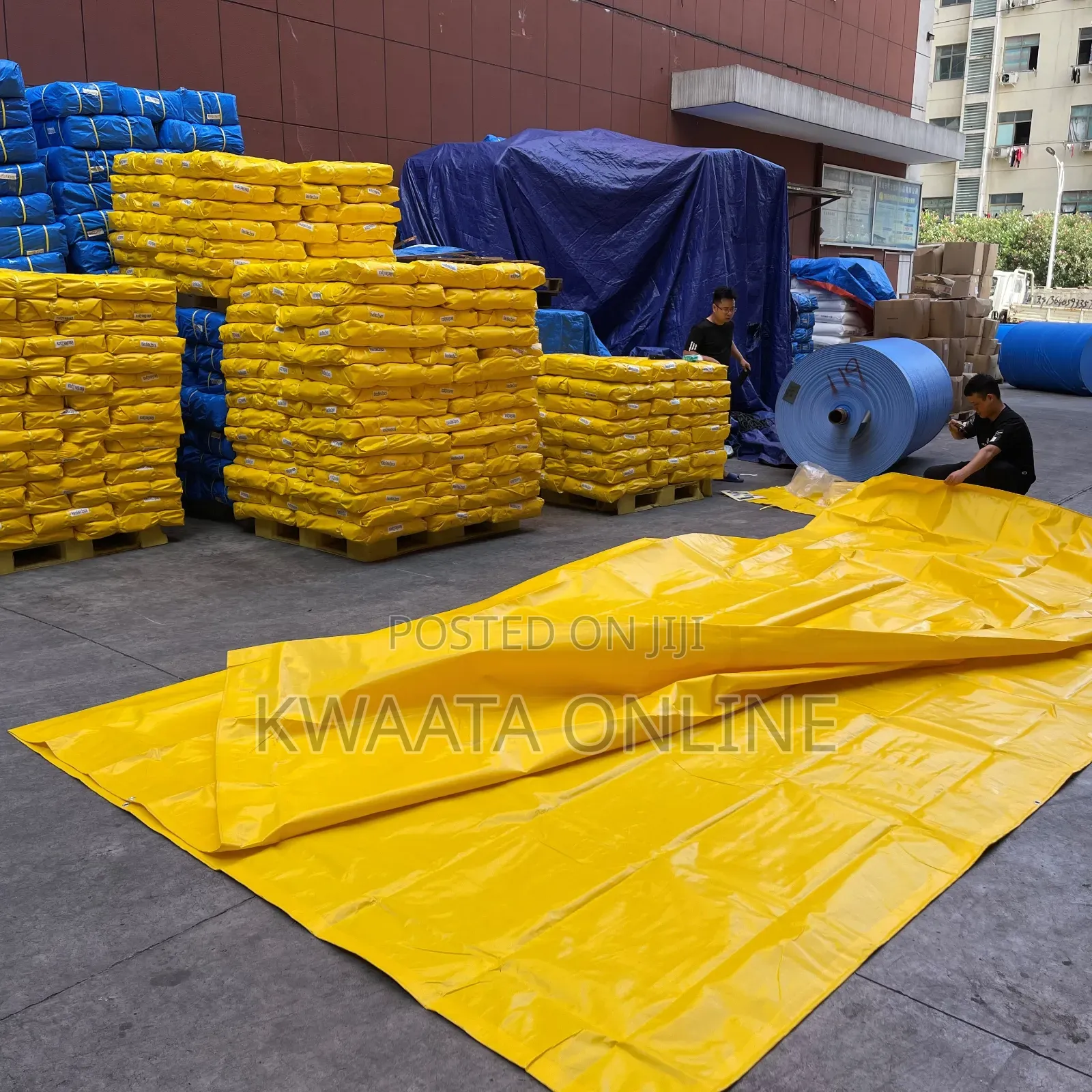 (12mx 12m),Tarpaulin Sheet Waterproof Heavy Duty Yellow, Orange, Zebra