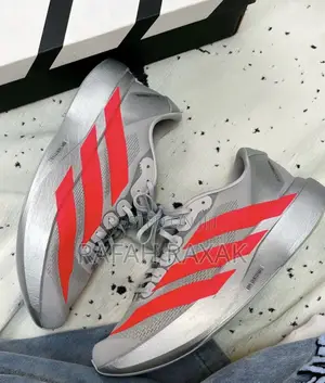 Original Silver/Red Adidas Adizero Evo Sl Running Sneakers