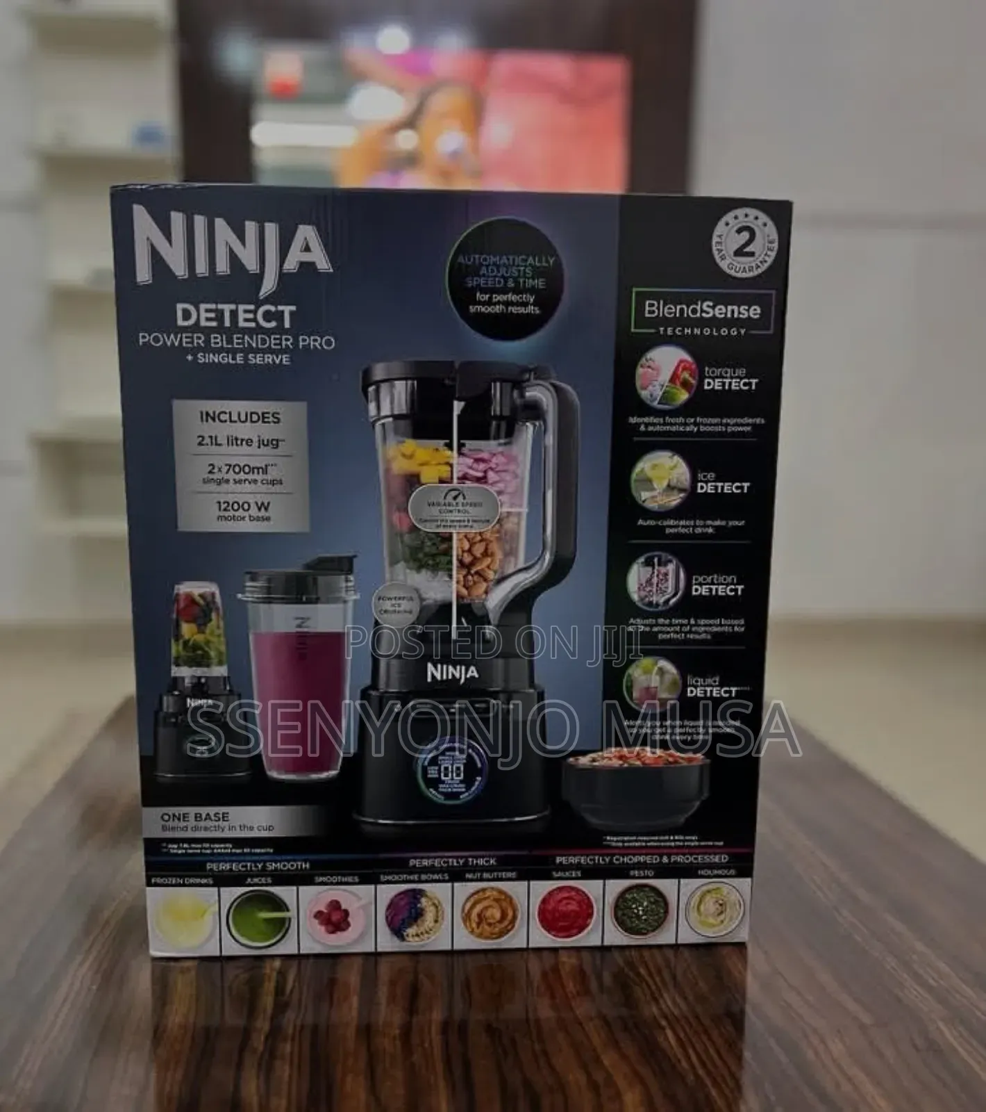 Ninja Blender 2in1 2l Jug Single Serve Blender– 1200w Smoothie Maker