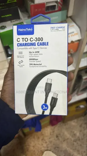 Haino Teko Germany C to C 300 3 Meter Fast Charging Data Cable.