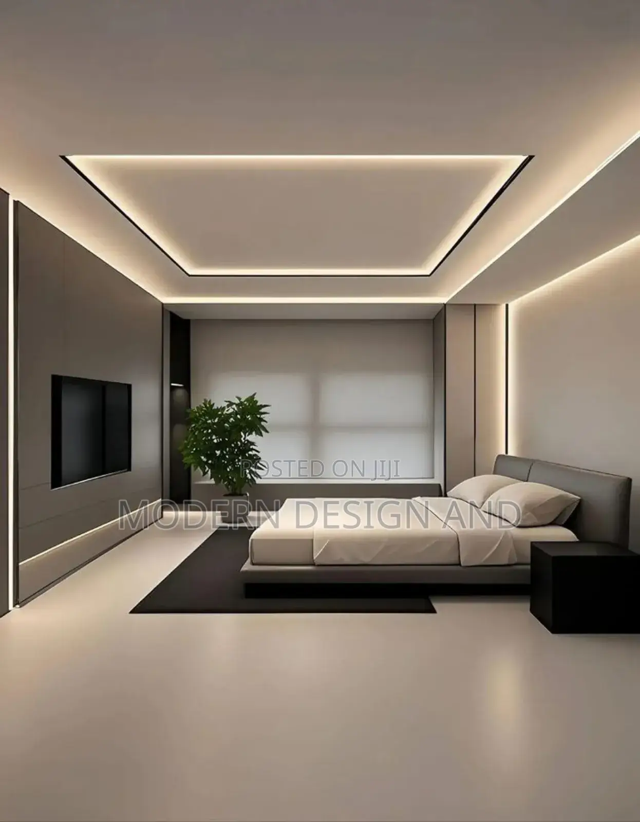 Livingroom Gypsum Ceiling Design 007