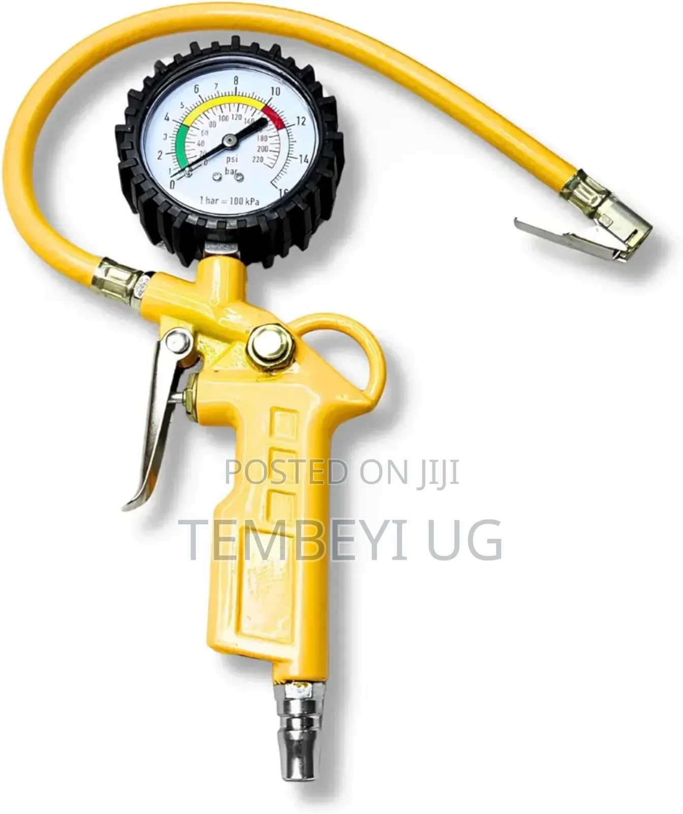 12 Bar Tire Inflation Gun Used for Measuring and Adding Air to Tires.