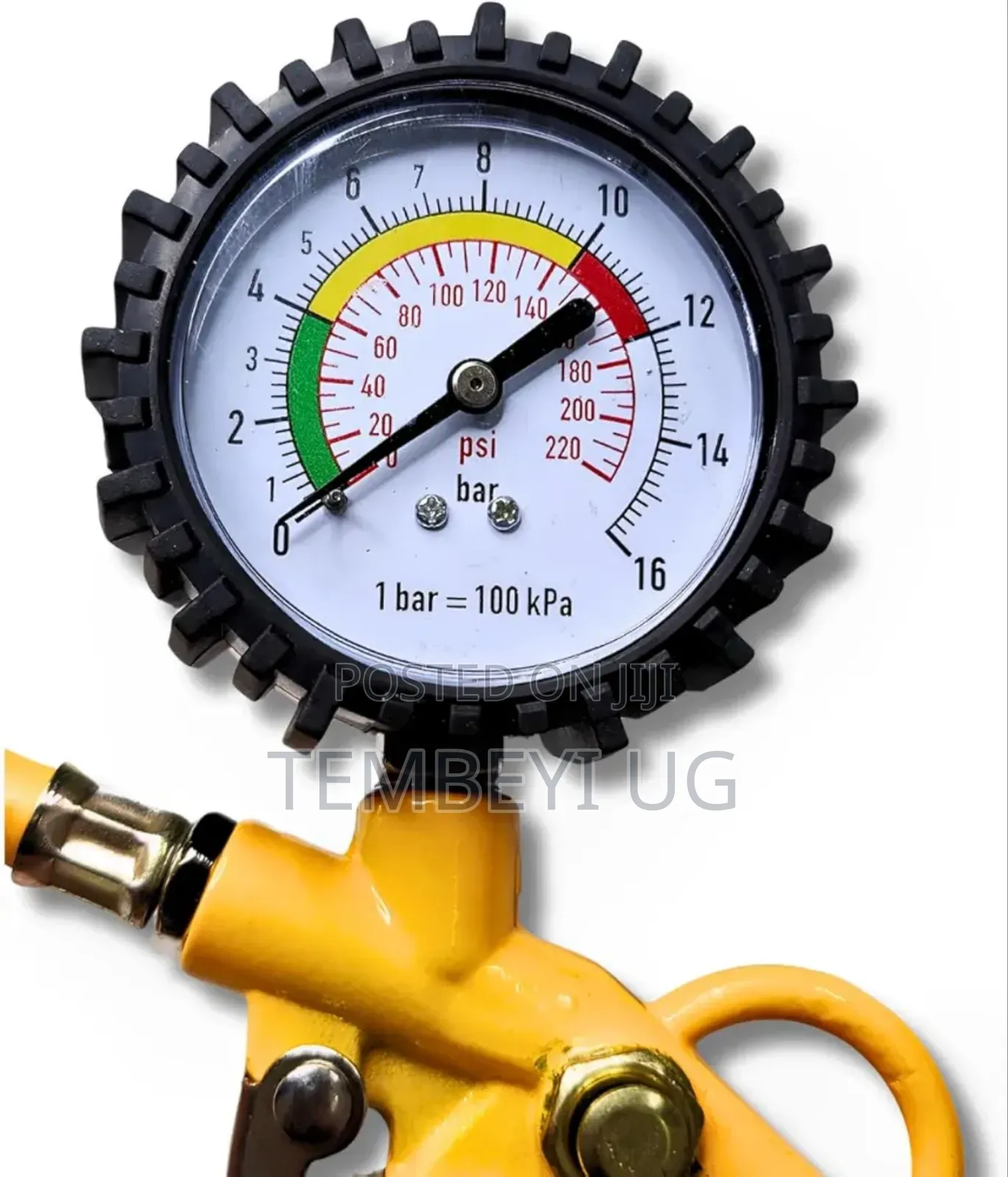 12 Bar Tire Inflation Gun Used for Measuring and Adding Air to Tires.