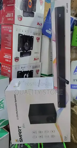 Smart Plus Sound Bar 2.1 Multimedia Speaker System Mp-4600