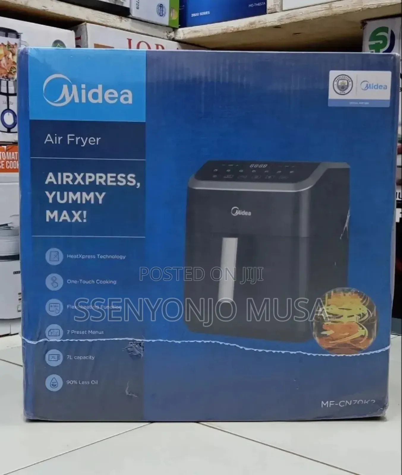 Midea Air Fryer Oven 7l Digital Display 8-in-1 With Touch Control.