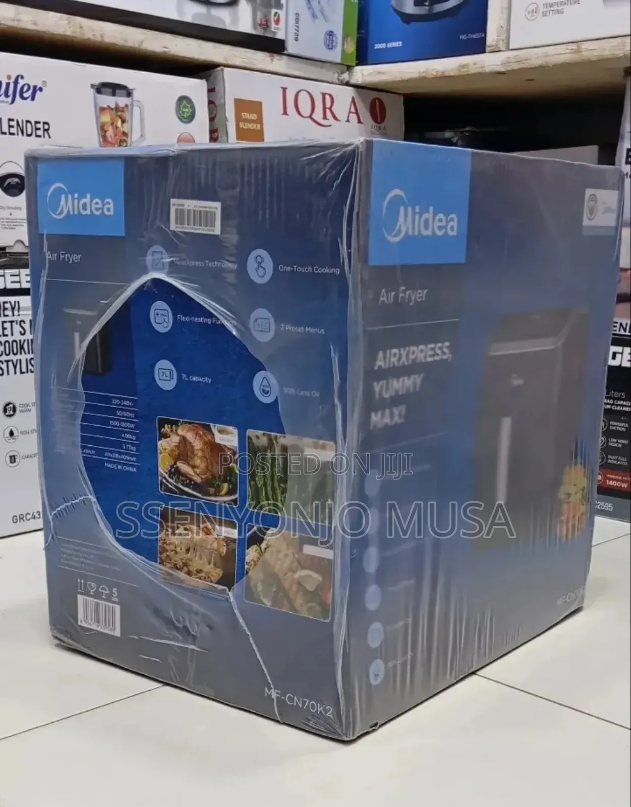 Midea Air Fryer Oven 7l Digital Display 8-in-1 With Touch Control.