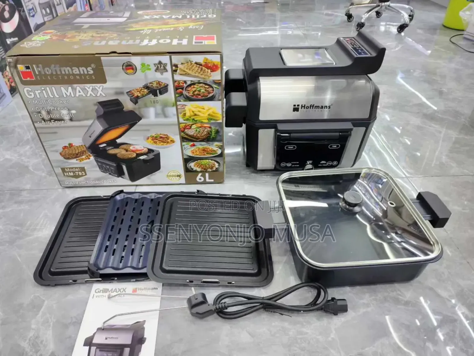 Hoffmans Grill Maxx/Air Fryer 6l 4in1 Multifunctional Cooker – 3000w G