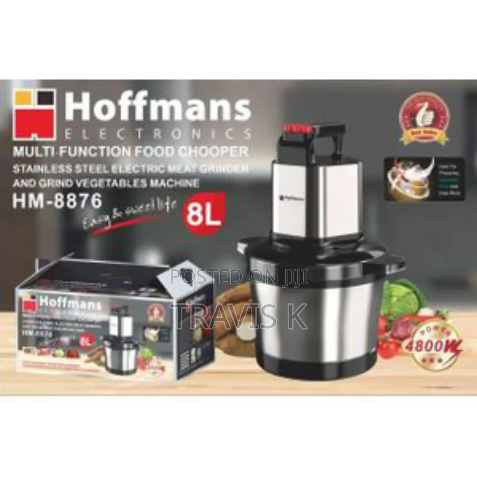 Hoffman 8l Electric Food Chopper Grinder