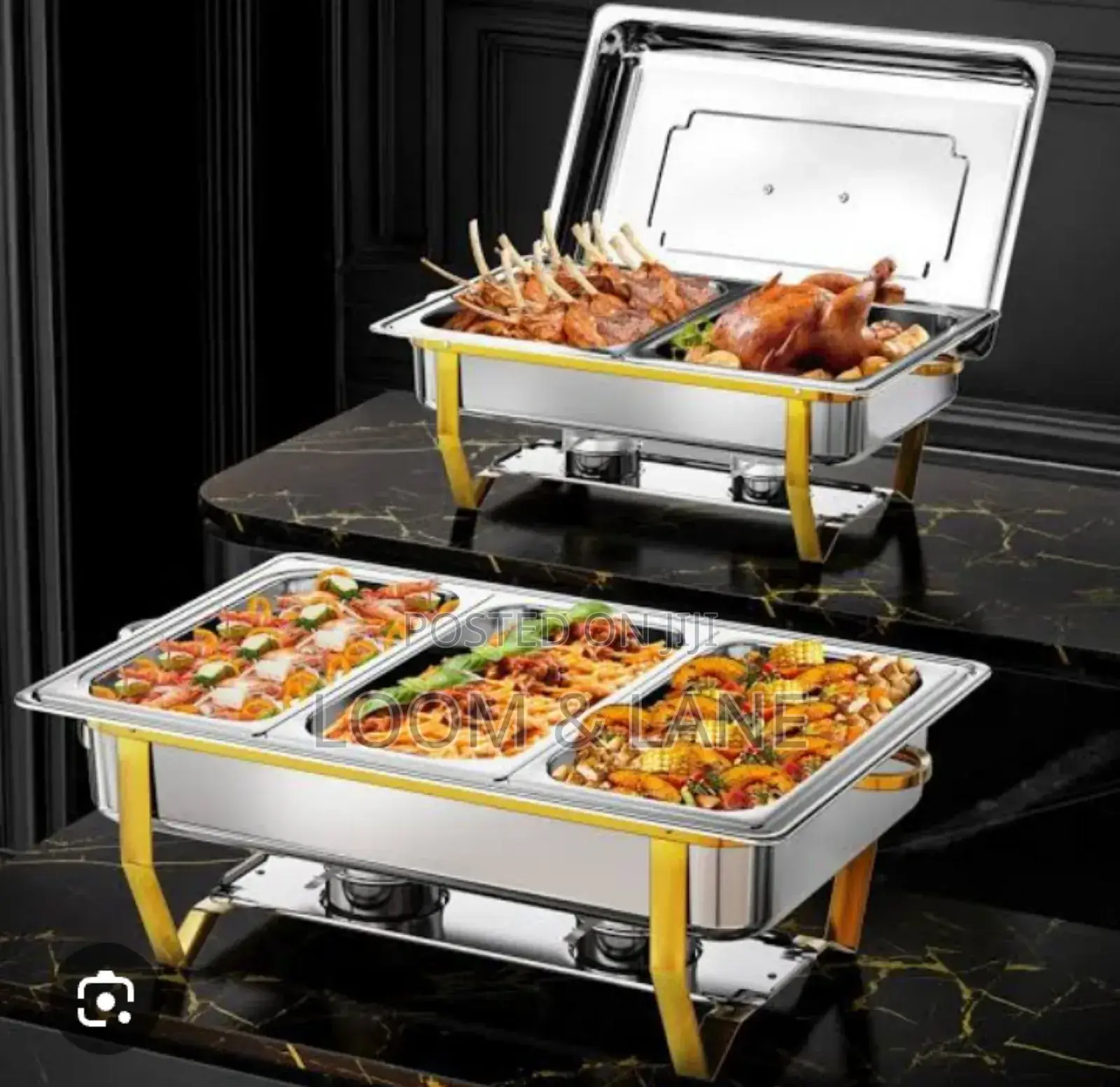 Stainless Steel Chafing Dish Set (Triple Compartment?