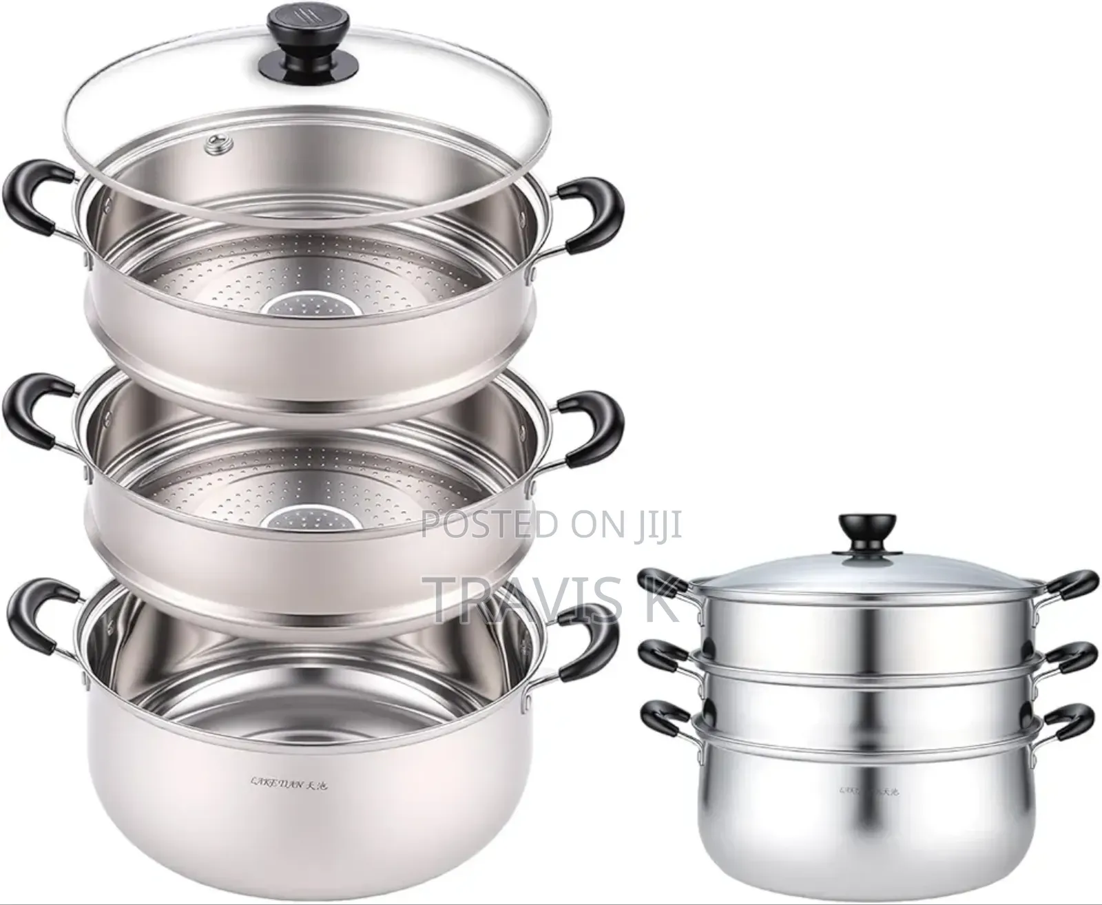 3 Tier Multi Tier Layer Stainless Steel Steamer Pot