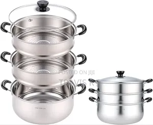 3 Tier Multi Tier Layer Stainless Steel Steamer Pot