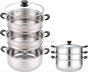 3 Tier Multi Tier Layer Stainless Steel Steamer Pot