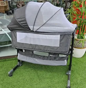Grey Baby Crib