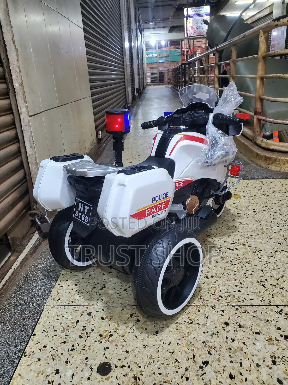 White Police Bike