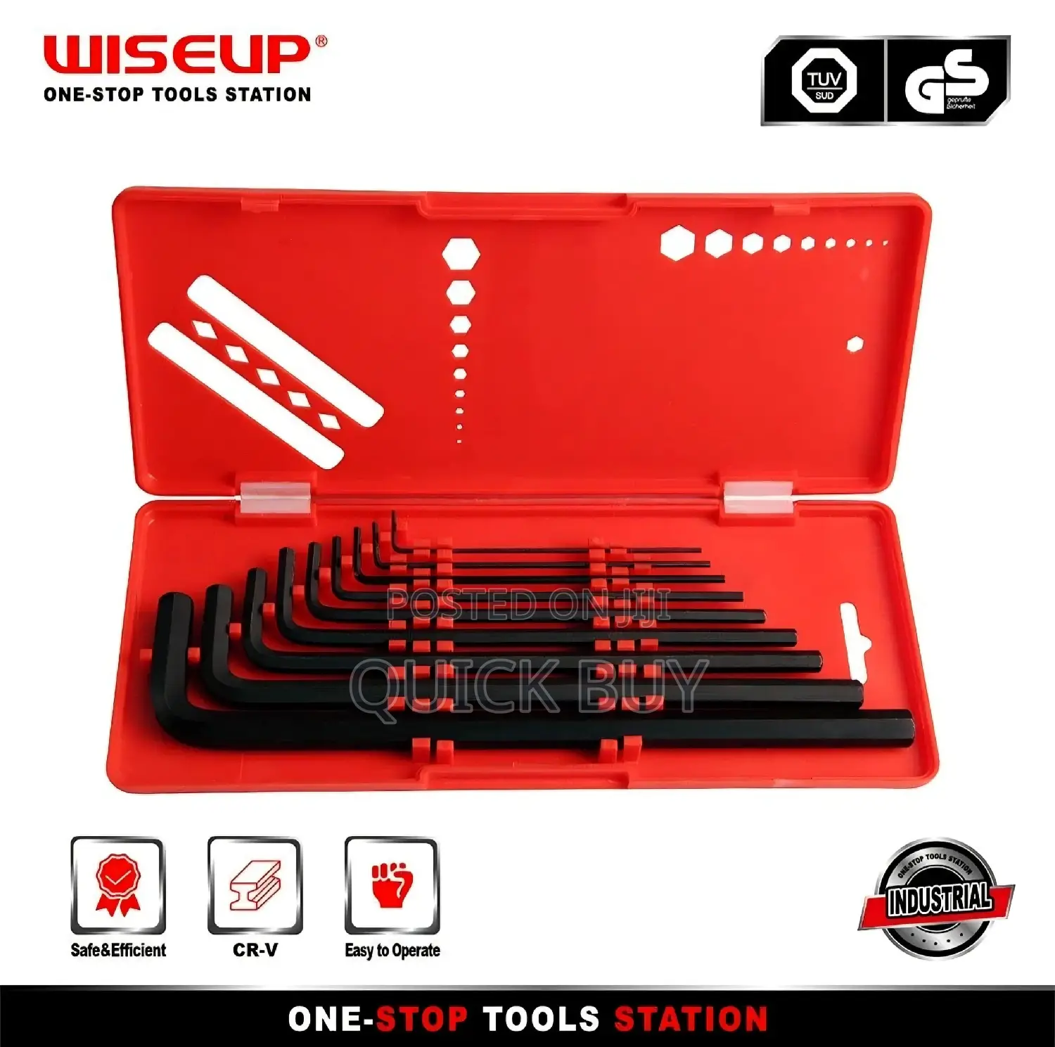 Wiseup 9-Piece Hex Key Set(Allen Wrench Set)